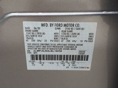 2020 Lincoln Nautilus Standard