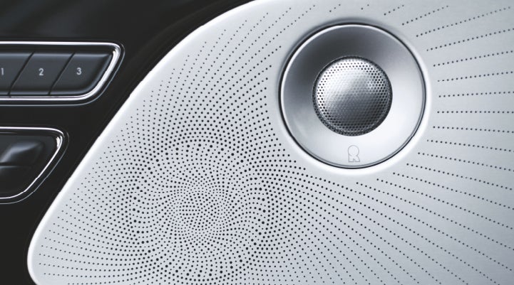 A stylish speaker cover of a 2024 Lincoln Aviator® SUV is shown | Lincoln of Cutler Bay in Miami FL