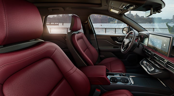 The available Perfect Position front seats in the 2024 Lincoln Corsair® SUV are shown. | Lincoln of Cutler Bay in Miami FL