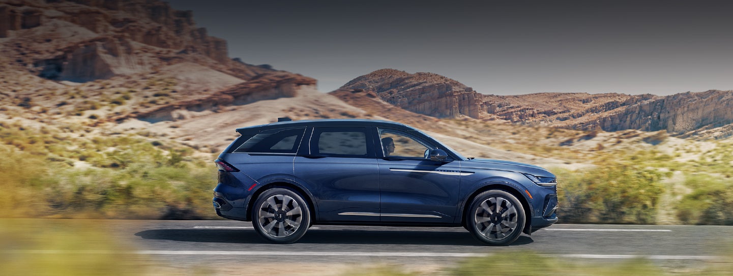 A 2024 Lincoln Nautilus® SUV is being driven in a desert setting. | Lincoln of Cutler Bay in Miami FL