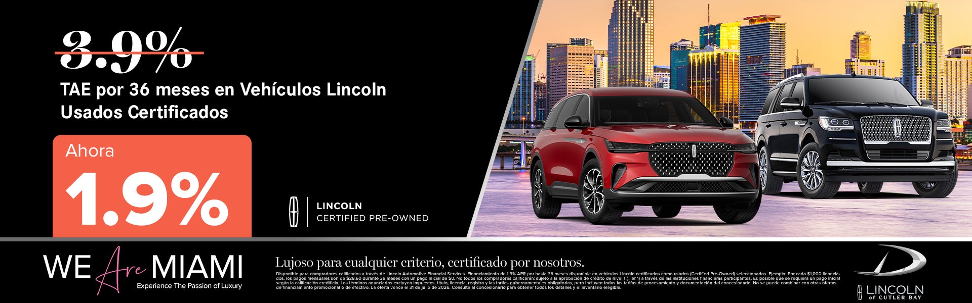Vehículos Lincoln Usados Certificados