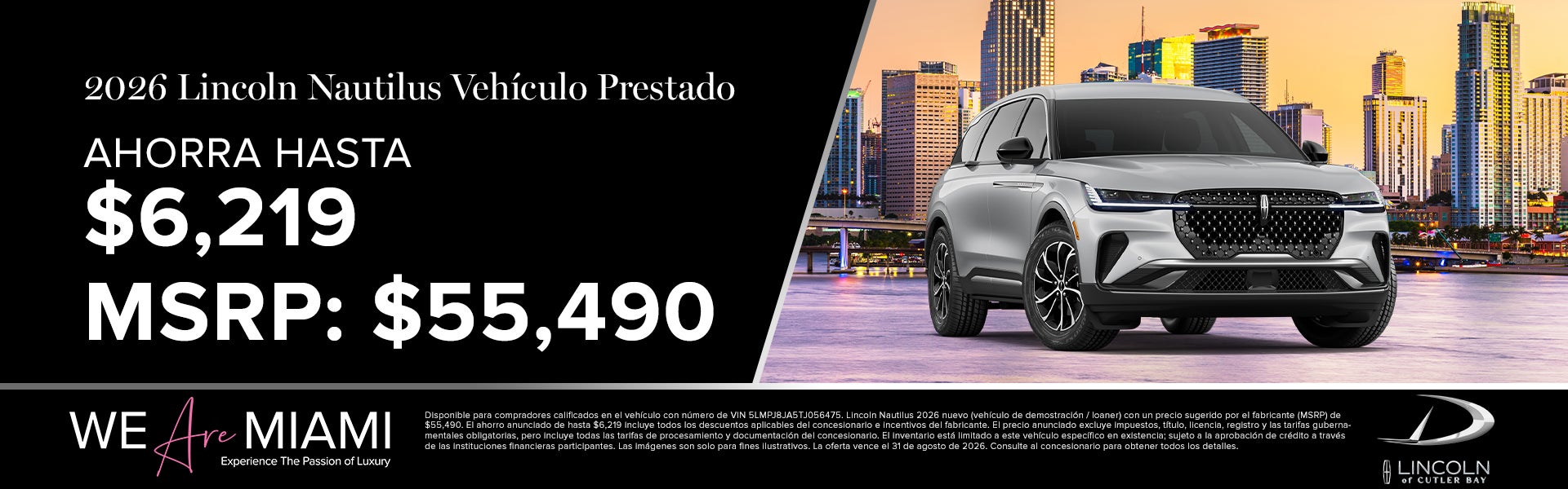 2026 Lincoln Nautilus Vehículo Prestado