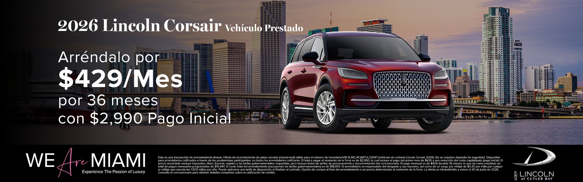 2026 Lincoln Corsair Vehículo Prestado