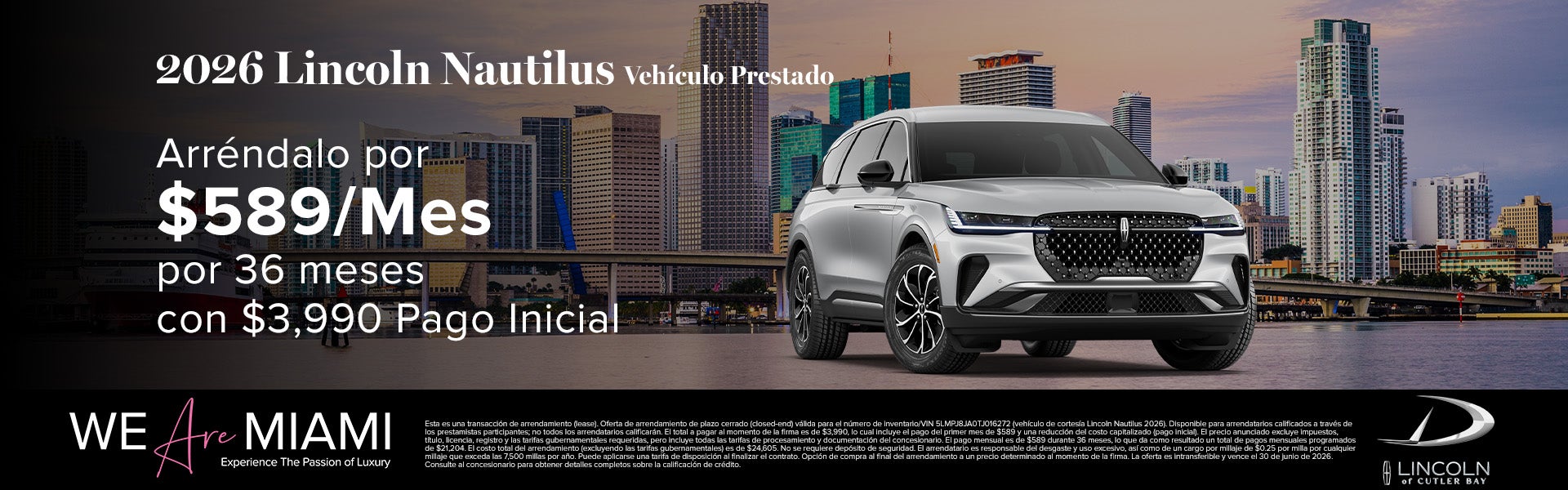 2026 Lincoln Nautilus Vehículo Prestado