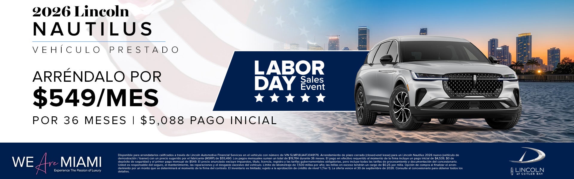 2026 Lincoln Nautilus Vehículo Prestado